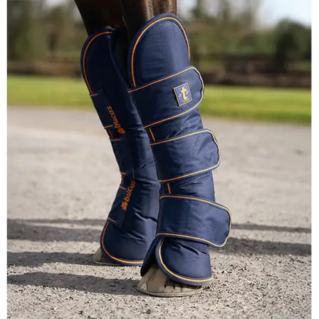 Bucas Therapy Travel Boots Navy/Orange Cob Horse Travel Boots
