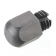 Gray metallic bullet studs ss006 hex nut with black threaded plastic insert for secure utility stud fastening