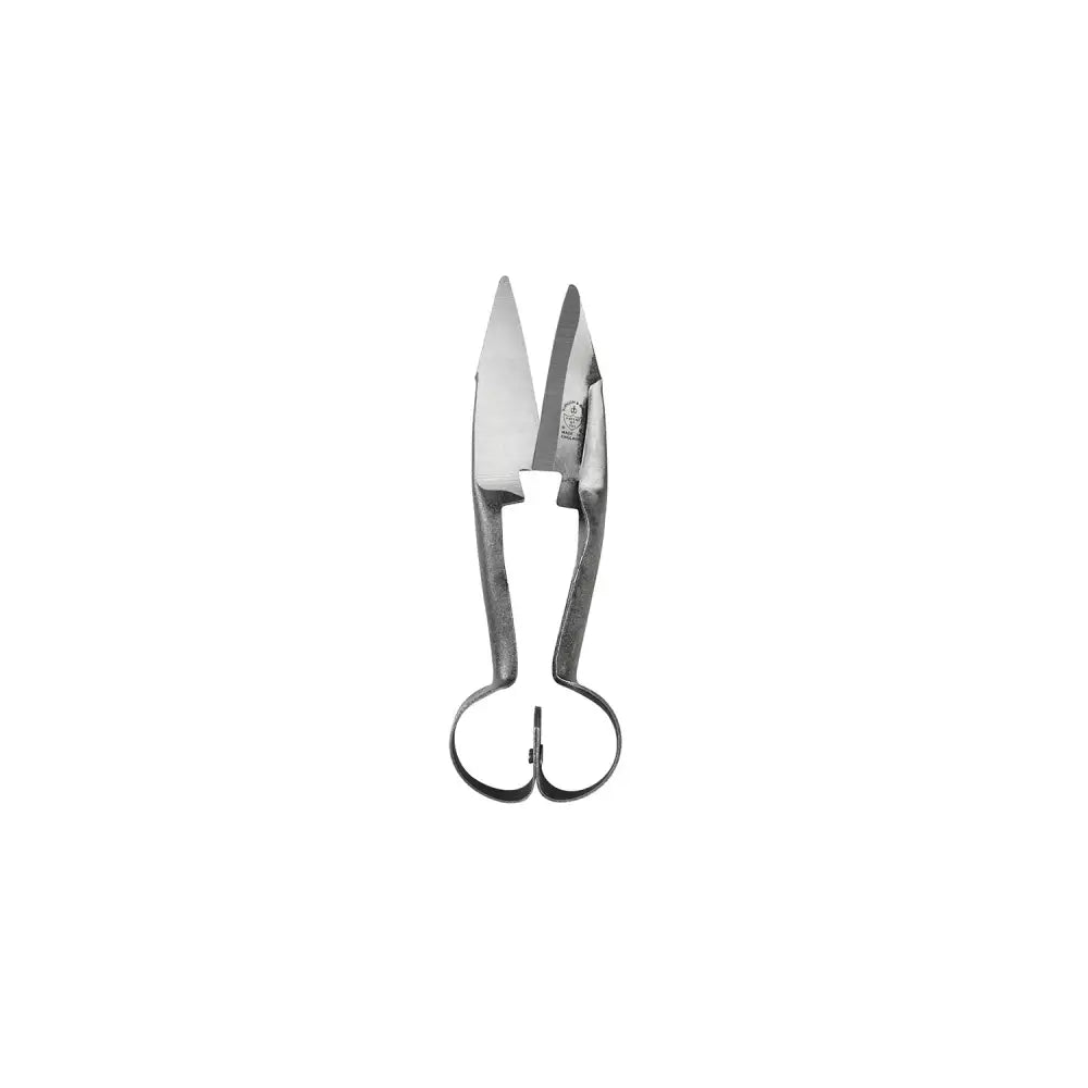 Silver metal burgon and ball ball dagging shears with double bow heart-shaped handles for precise cutting
