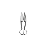 Silver metal burgon and ball ball dagging shears with double bow heart-shaped handles for precise cutting