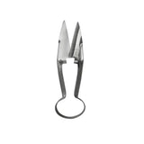 Silver-toned metal ball dagging shears single with a sturdy classic design and oval handle for precise cutting