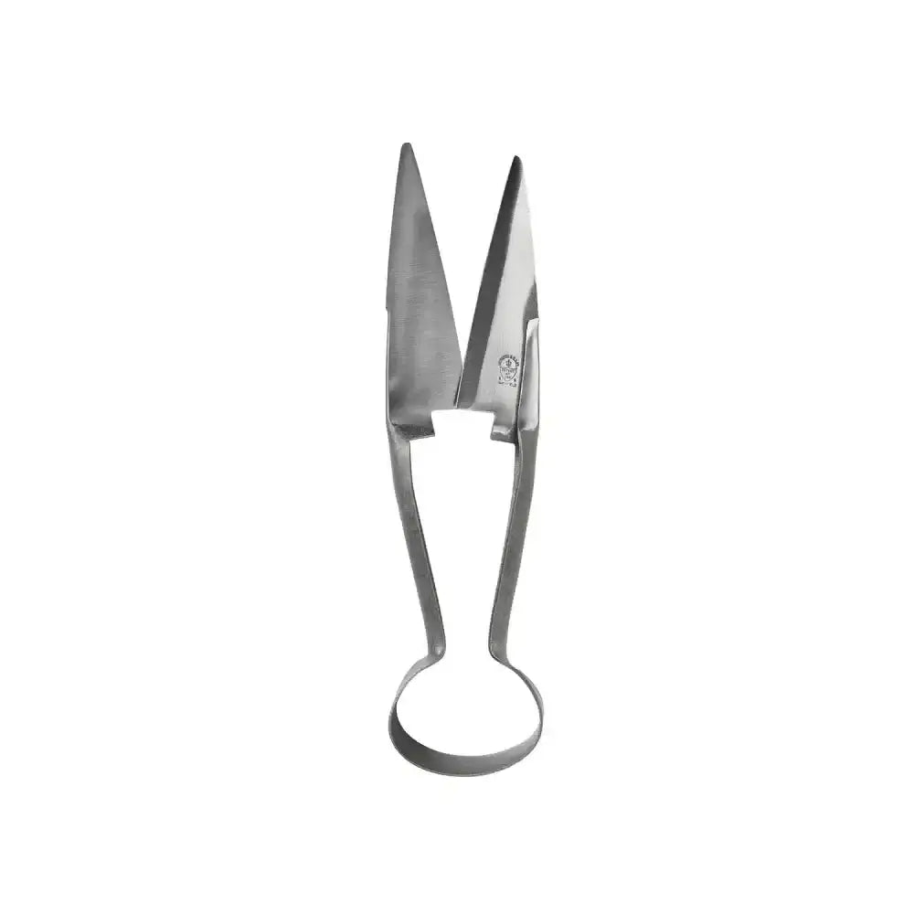 Stainless steel ball dagging shears with single bow straight blades and ergonomic polished handles by burgon & ball