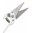 White-handled burgon & ball footrot shears serrated with stainless steel blades and unique blade serration