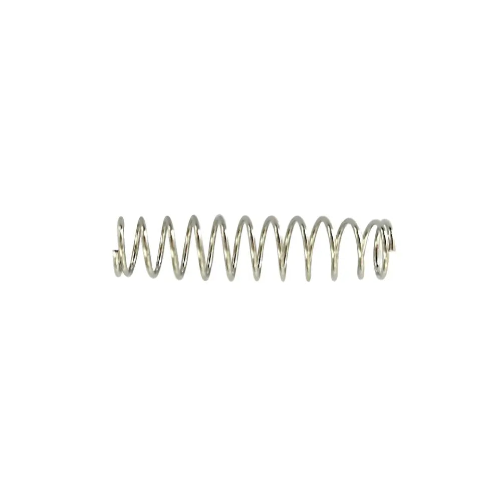 A sleek metallic silver coil spring for burgon & ball footrot shears with a polished uniform design