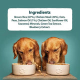 Cream-colored ceramic dog food bowls with embossed paw prints for burns alert chicken dog feeding use