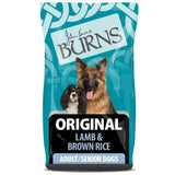 John burns burns original lamb dog food bag for adult and senior dogs with teal package and celtic knot designs
