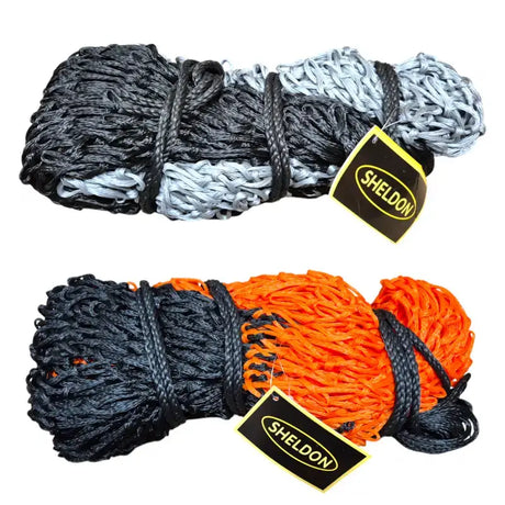 Black and gray and black and orange buxton big daddy small holed haynet rope nets for big daddy haylage 48