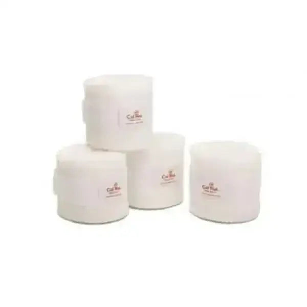 White cal rei mesh work bandages with subtle logo offer excellent oxygen contribution for horse leg support