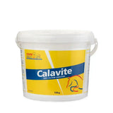 White plastic bucket of calavite high calcium limestone 10kg horse vitamins and supplements for horses