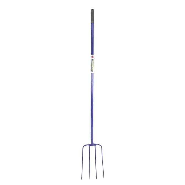 Caldwells 4 Prong Tubular Muck Fork Long Handle 48" Barnstaple Equestrian Supplies