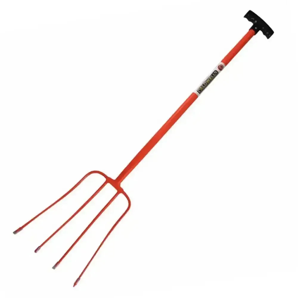 Caldwells 4 Prong Tubular Muck Fork Pt Blue Forks