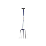 Caldwells 4 Prong Tubular Muck Fork Pt Blue Forks