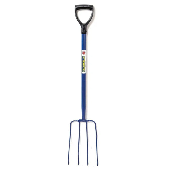 Caldwells 4 Prong Tubular Muck Fork Pyd Blue Barnstaple Equestrian Supplies