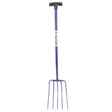 Caldwells 5 Prong Tubular Muck Fork Pt Blue Barnstaple Equestrian Supplies