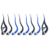 Black and blue plastic camel shavings fork replacement tines with sleek curved design for fork replacement use