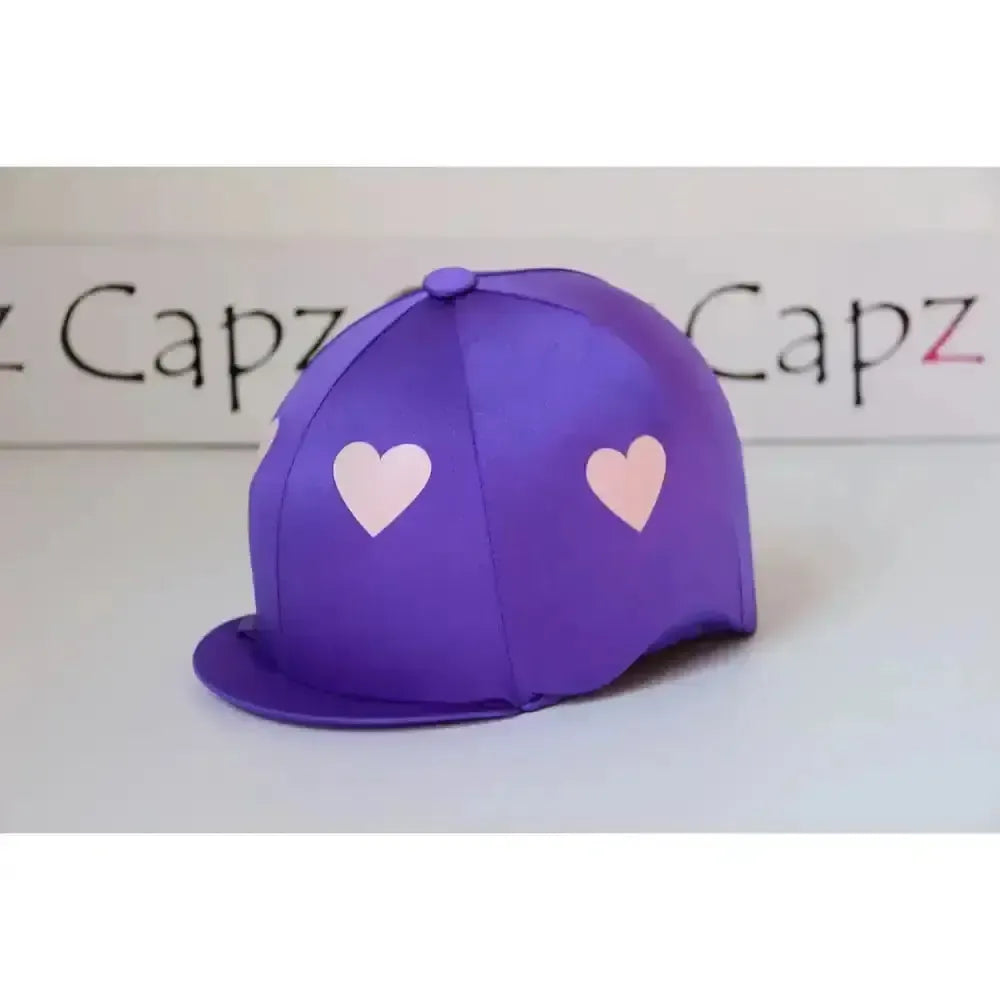 Capz Motif Cap Cover Lycra Heartz Black/Red Hat Silks