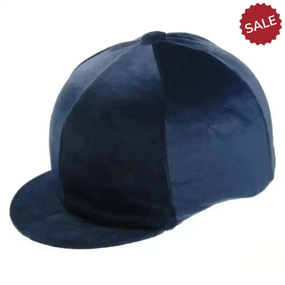 Capz Plain Cap Cover Velour Black Hat Silks