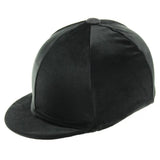 Black velvet capz plain cap cover velour with smooth glossy finish and subtle stitching, versatile cap cover option