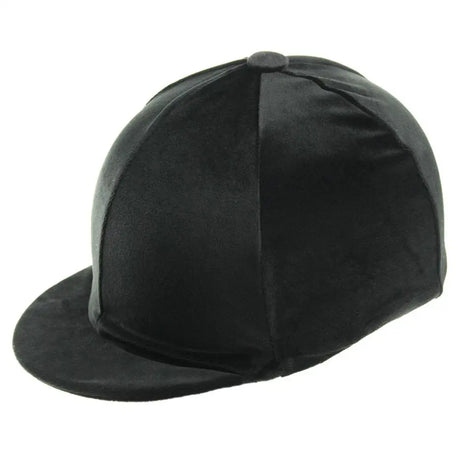 Black velvet capz plain cap cover velour with smooth glossy finish and subtle stitching, versatile cap cover option