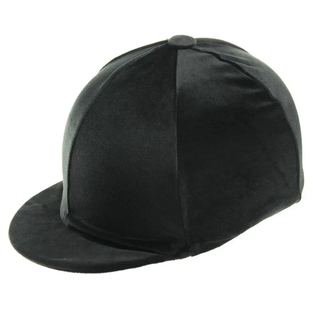 Black velvet capz plain cap cover velour with smooth glossy finish and subtle stitching, versatile cap cover option