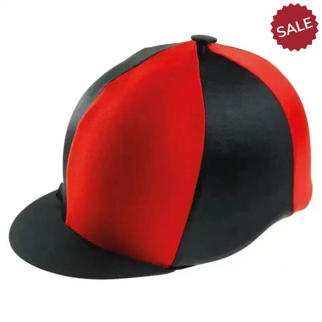 Capz Two-Tone Cap Cover Lycra Black/Red Hat Silks