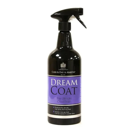 Black spray bottle with purple label carr day and martin dreamcoat ultimate coat finish for coat protection