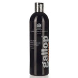 Black plastic bottle of carr day martin gallop colour shampoo for black horses with silver cap and white lettering