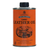 Orange cylindrical can of carr & day martin leather oil 300ml with black cap embossed branding that intensively nourishes
