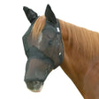 Black mesh cashel crusader quiet-ride fly mask with adjustable ear flaps and reinforced stitching for horses