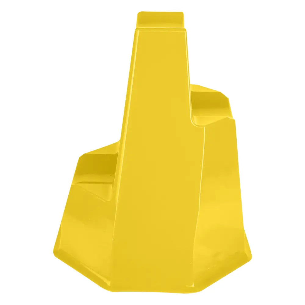 Bright yellow plastic cavaletti block showjump step stool with sturdy geometric design for training jumps