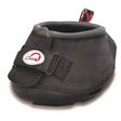 Black cavallo big foot hoof boot with textured fabric upper and durable rubber sole for horse boots back view