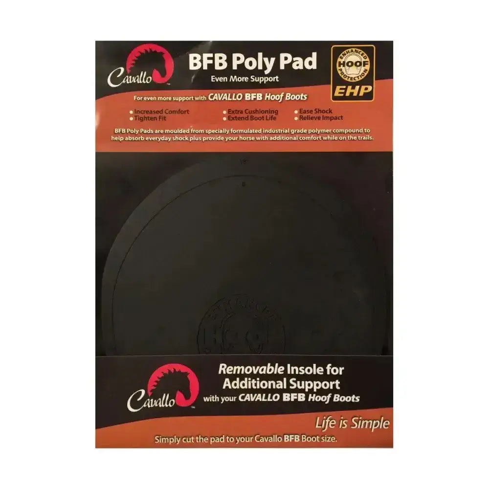 Black cavallo big foot boot hoof pad made from industrial-grade polymer for horse hooves protection