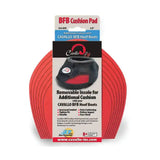 Red flexible cavallo cushion pad made for cavallo hoof boots to provide extra comfort in horse boots