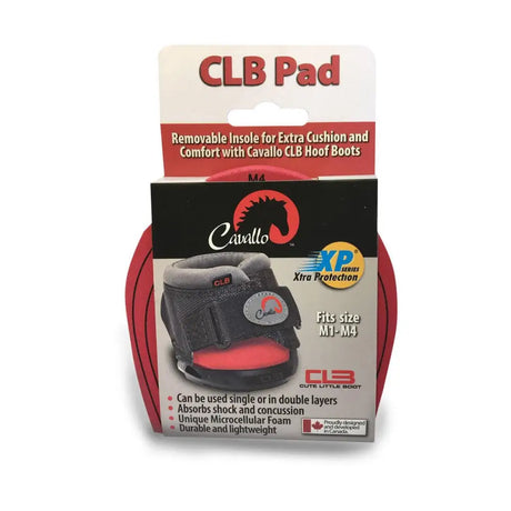 Red and black cavallo cute little boot pad with removable insole for extra cushioning fits m1-m4 hoof boots