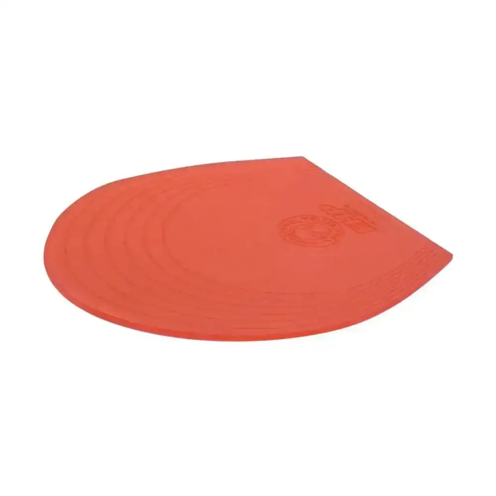 Orange silicone spatula with smooth rounded edge and subtle embossed logo for cavallo enhanced hoof protection gel