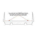 Back view cross-section of cavallo pastern wraps showing 0.6mm inner sole relief for comfort and hoof function
