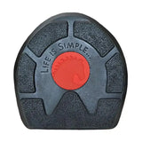 Black rubber cavallo trek slim horse hoof pad with red horse emblem and life is simple text, made with high performance tpu
