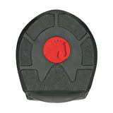 Black rubber cavallo trek slim hoof protector with rust proof metal and high performance tpu featuring red horse logo