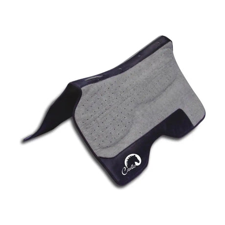 Gray and black cavallo western all purpose pad with breathable perforated padding for comfort and durability