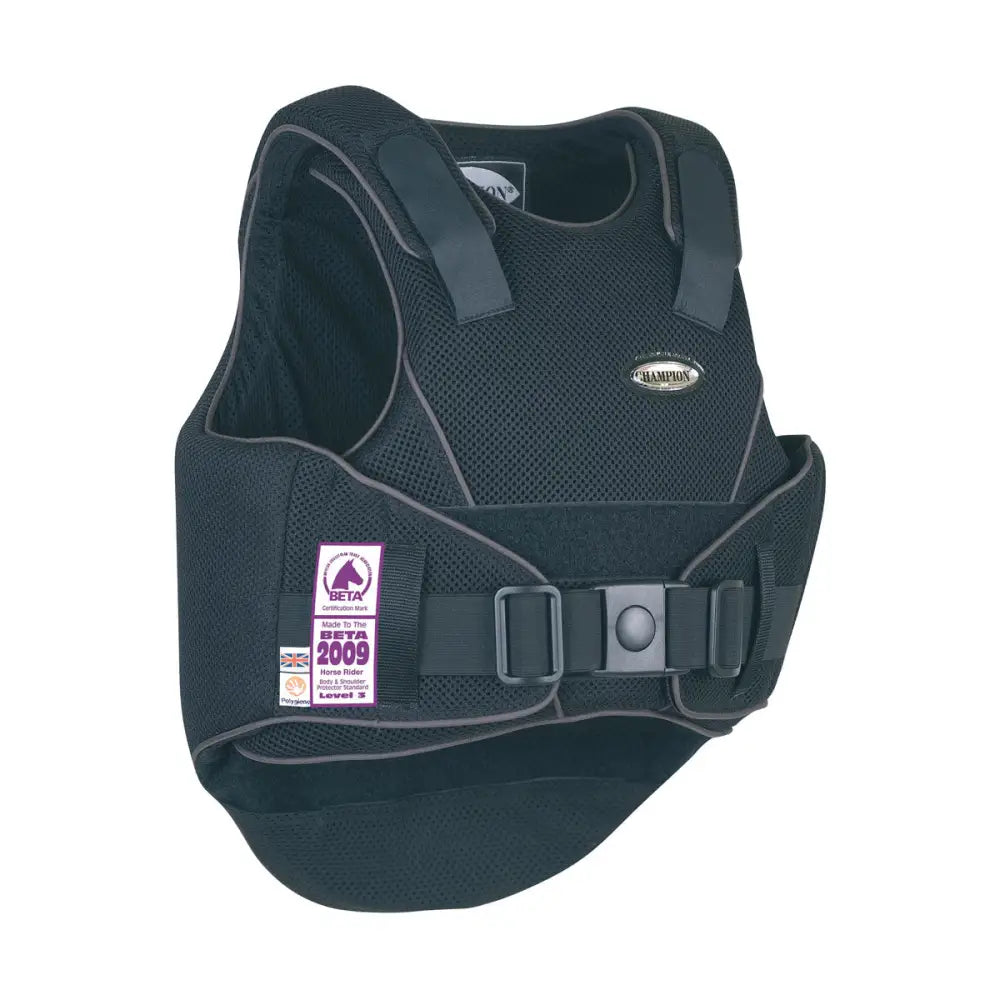 Champion Flexair Body Protector Adults Black/Gunmetal Small Body Protectors Barnstaple Equestrian Supplies