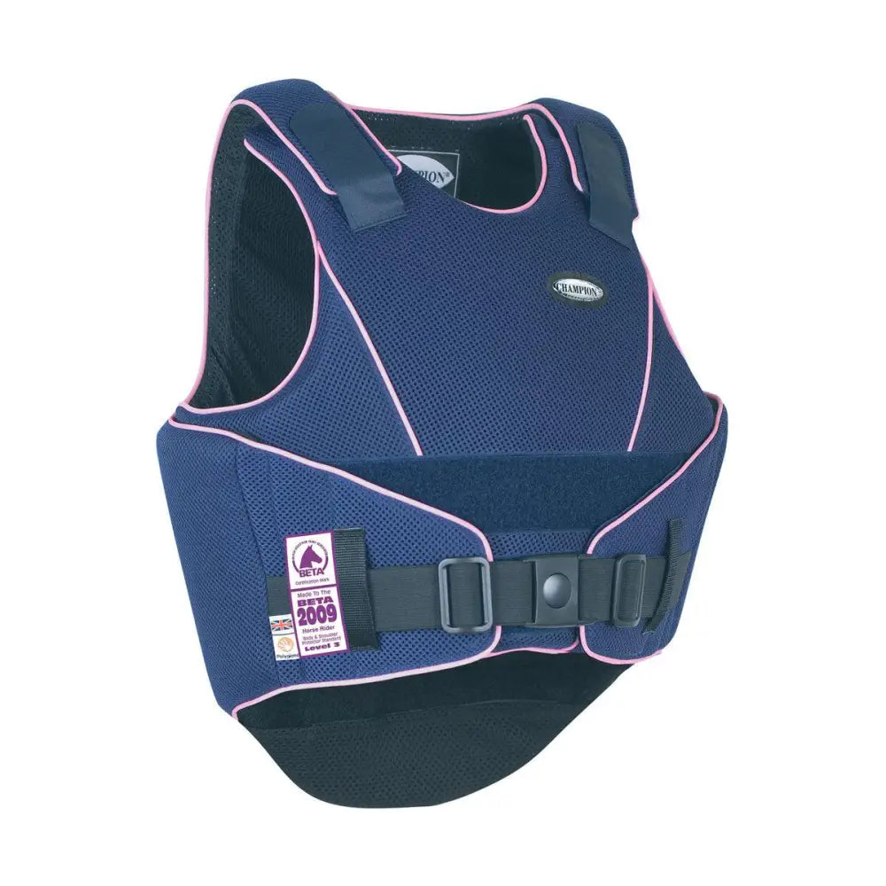 Champion Flexair Body Protector Adults Navy/Sugar Pink Large Body Protectors Barnstaple Equestrian Supplies