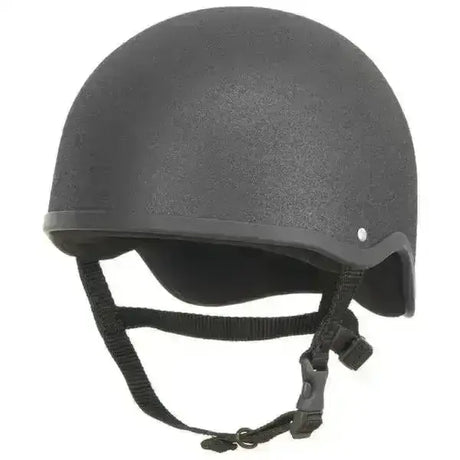 Black matte champion pro junior jockey skull helmet with adjustable chin strap popular riding hat