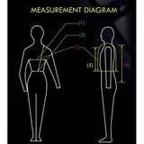 Measurement diagram with white line drawings showing sizing points on champion titanium ti22 children’s body protector