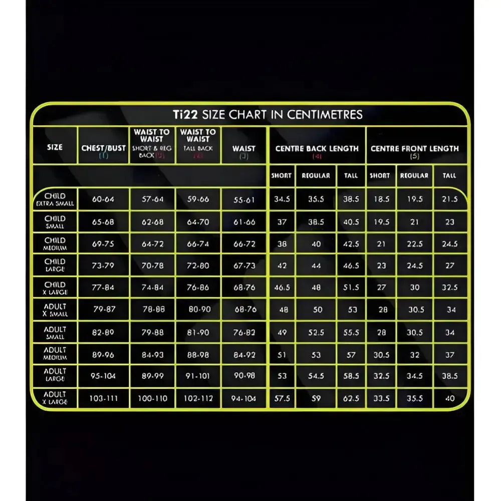 Champion Titanium Ti22 Childrens Body Protectors Childrens XS Short Black Body Protectors