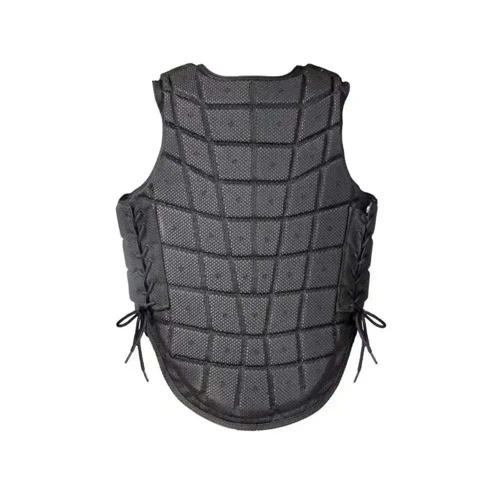 Black mesh champion titanium ti22 youths body protector with padded grid design and adjustable side ties