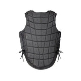 Black mesh champion titanium ti22 youths body protector with padded grid design and adjustable side ties