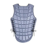 Gray mesh champion titanium ti22 youths body protector with quilted padding and black side lacing