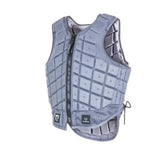 Gray champion titanium ti22 youths body protector vest with quilted padding and breathable mesh fabric for riding