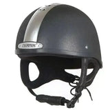 Champion Ventair Deluxe Skull Riding Hat 51cm - 55cm Black / Silver 51Cm (00 Or 6 1/4) Horse Riding Helmet