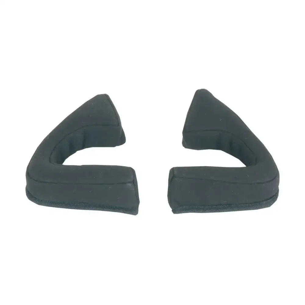 Black padded triangular ear cushions for champion ventair harness offering comfort and support for pro-lite deluxe helmets